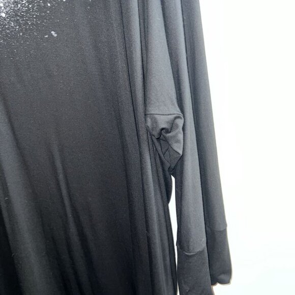 New Torrid 5xl Super Soft Black Open Front Kimono Cocoon Cardigan Lightning Bolt - Picture 4 of 5